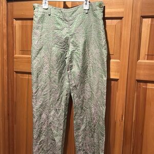 Alberto Makali side zip capri pants with paisley print